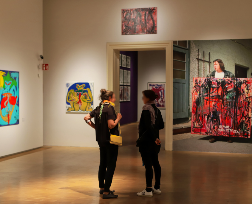 Neue Galerie Graz Ausstellung Janz Franz. Schau weg Teppata!