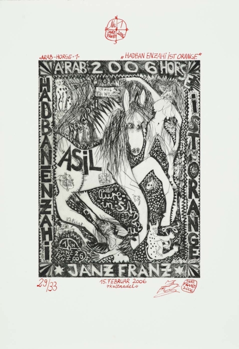 Janz Franz Feder Zeichnung und Radierungen