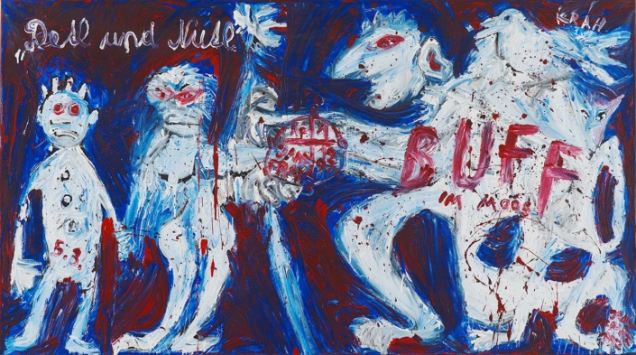 Detl und Nutl | 140 x 250 cm |1997 Janz Franz Frauenbilder