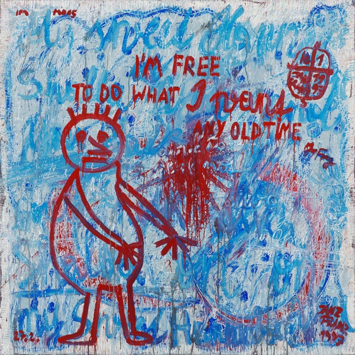 I`m free | 150 x 150 cm | 1997 Janz Franz Rockmusik