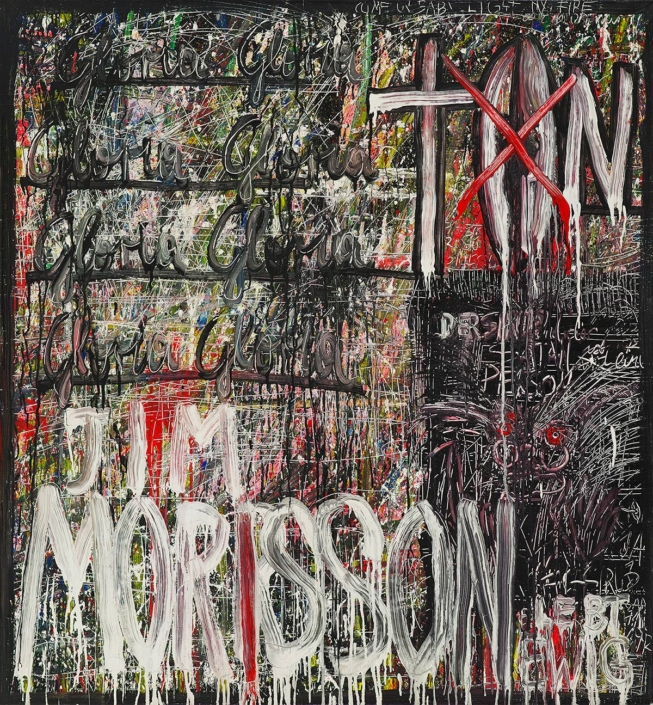 Jim Morrison lebt ewig 150 x 140 cm | 1992 Janz Franz Rockmusik