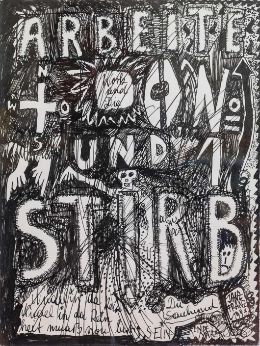 Janz Franz Feder Zeichnung und Radierungen