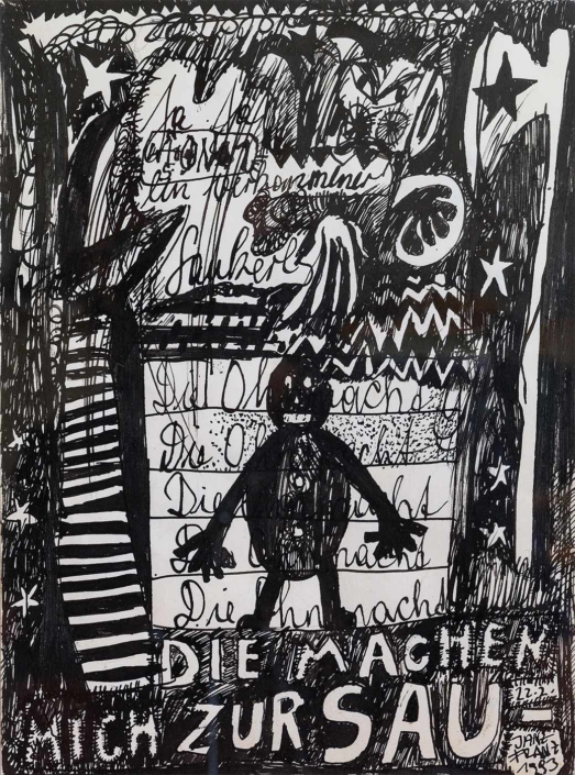 Janz Franz Feder Zeichnung und Radierungen