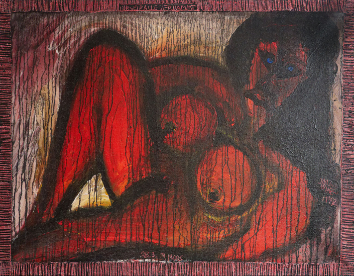 Ihr seid alle verdammt | 130 x 100 cm | 1992 Janz Franz Frauenbilder